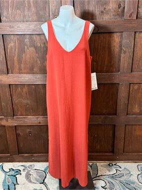 lululemon athletica Coral V-Neck Sleeveless Maxi Dress